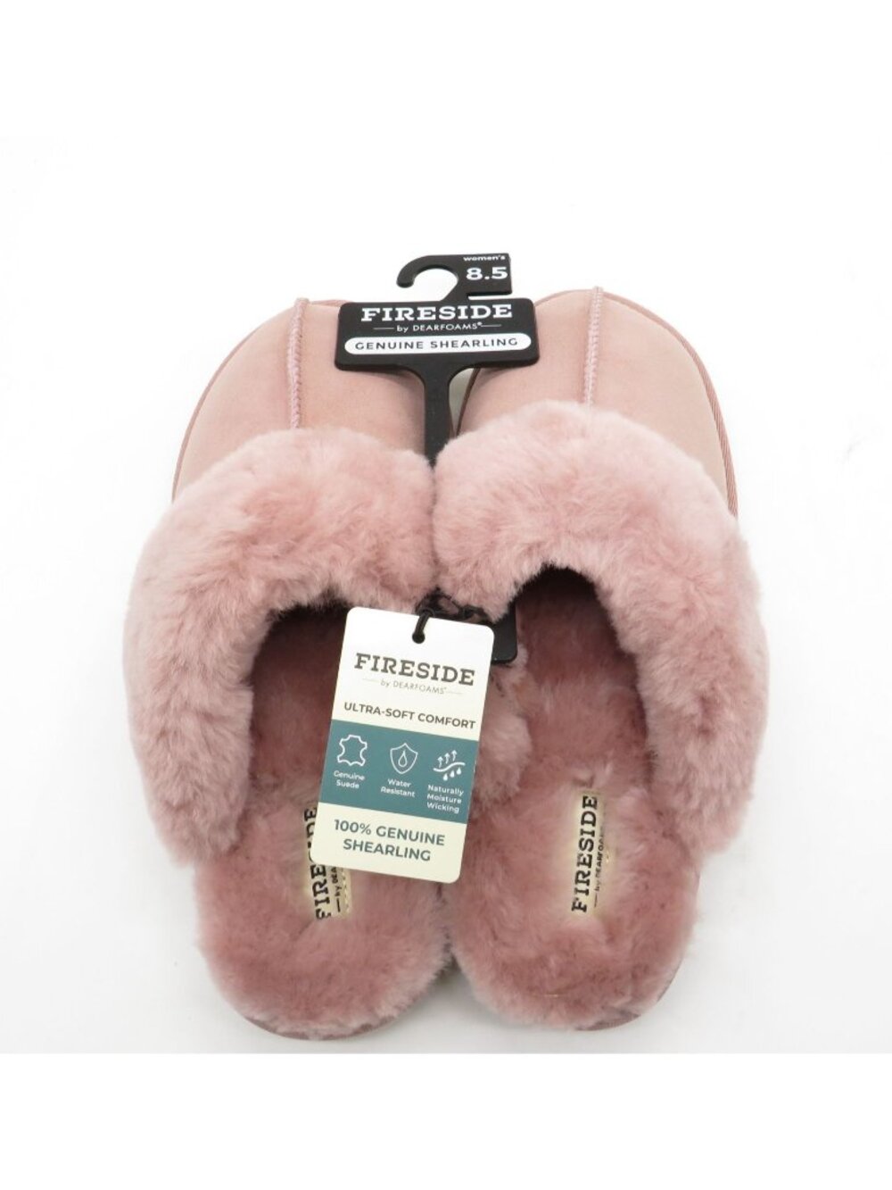 Fireside By Dearfoams Womens Genuine Shearling Slippers Size 8.5 NWT